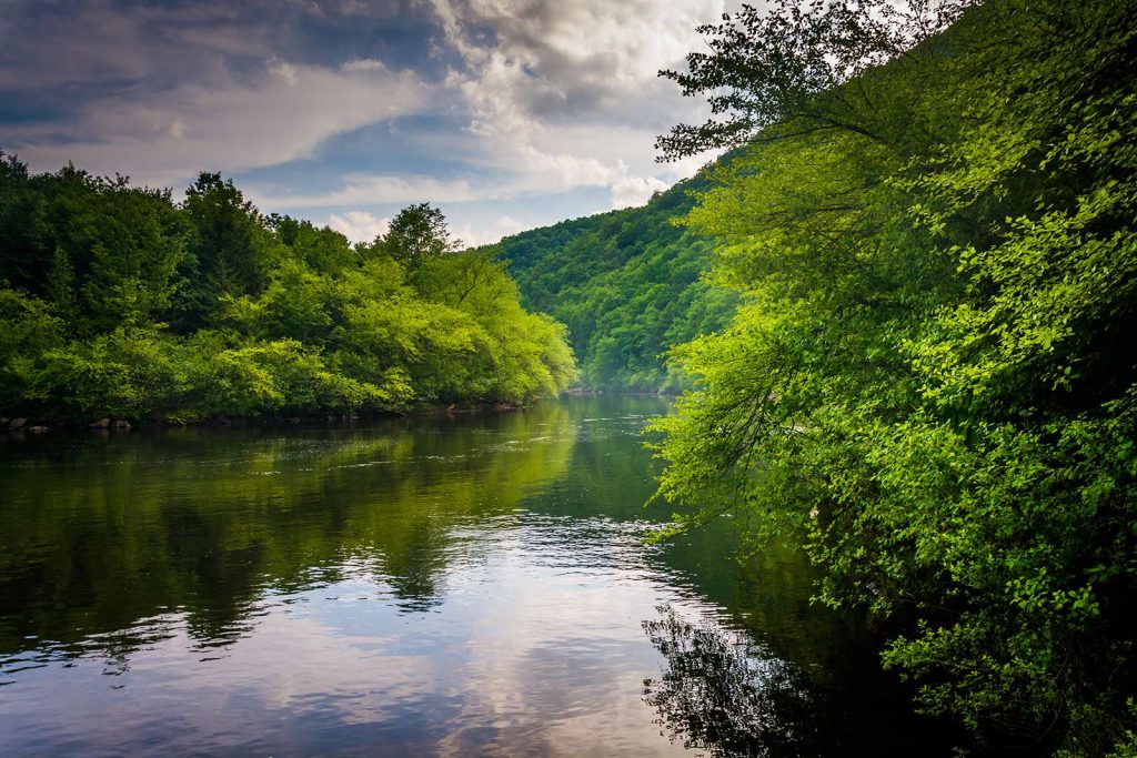 The Lehigh River in Carbon County, PA.